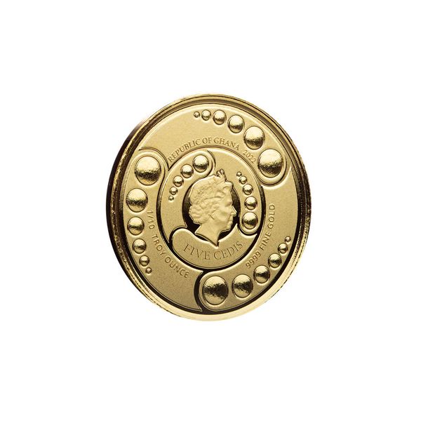 2022 Ghana Alien Tenth Oz Gold Bu Coin