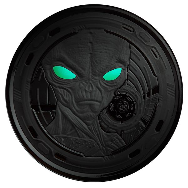 2022 Scottsdale Mint Ghana Alien 1 Oz Silver Proof With Color Coin 11