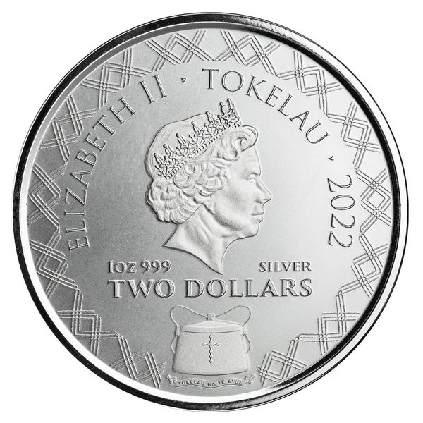2022 Scottsdale Mint Tokelau Komodo Dragon 1 Oz Silver Bu Coin 02