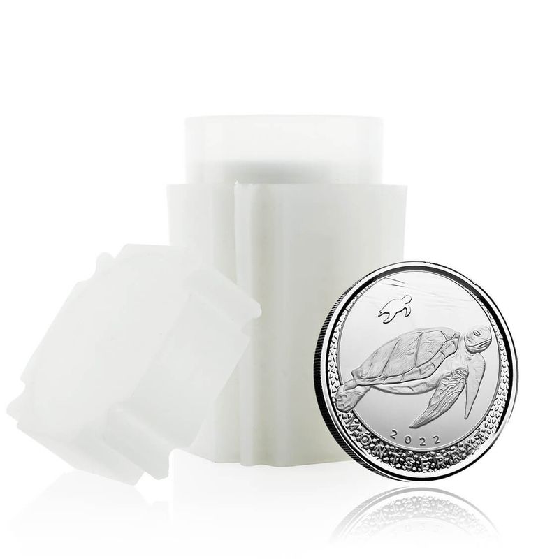 2022 Eastern Caribbean 8 Scottsdale Mint Montserrat Sea Turtle 1 Oz Silver Bu Coin 03