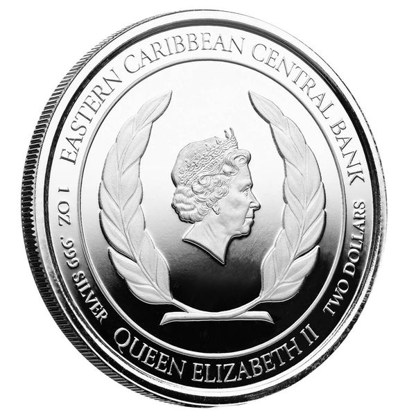 2022 Eastern Caribbean 8 Scottsdale Mint Montserrat Sea Turtle 1 Oz Silver Proof With Color Coin 06