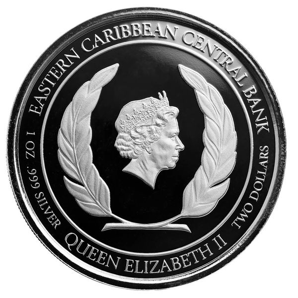 2022 Eastern Caribbean 8 Scottsdale Mint Montserrat Sea Turtle 1 Oz Silver Proof With Color Coin 07