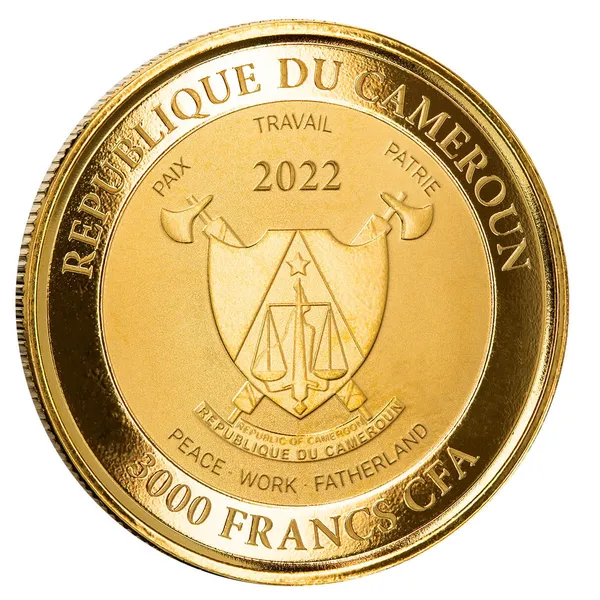 2022 Scottsdale Mint Cameroon Mandrill 1 Oz Gold Coin 01