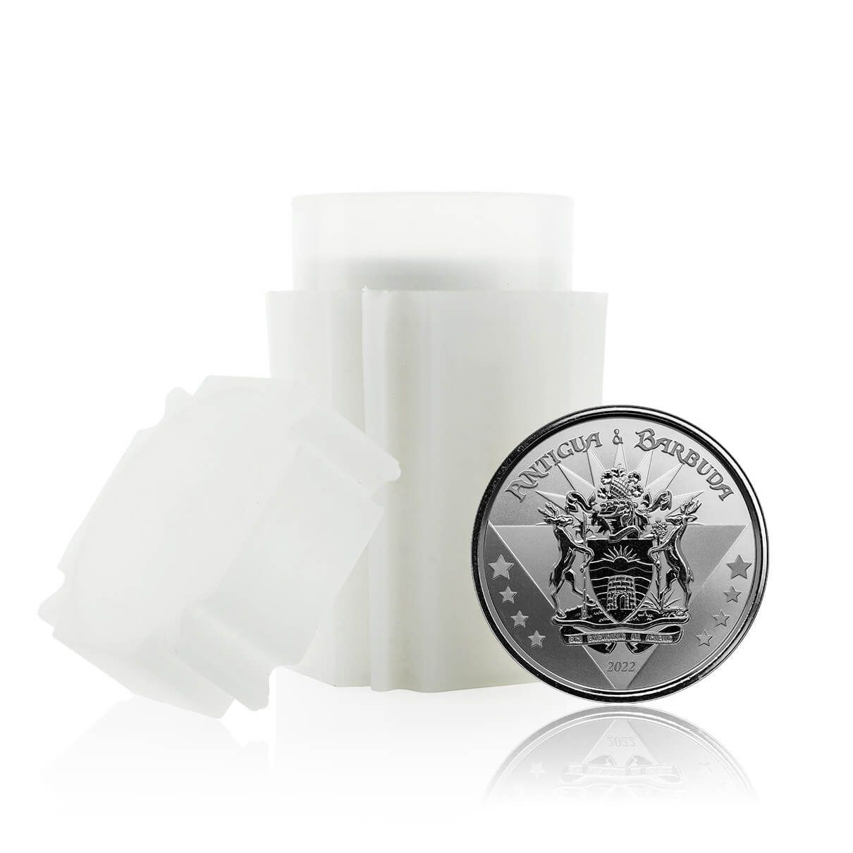 2022 Scottsdale Mint Ec8 Antigua And Barbuda Coat Of Arms 1 Oz Silver Proof Like Coin 01