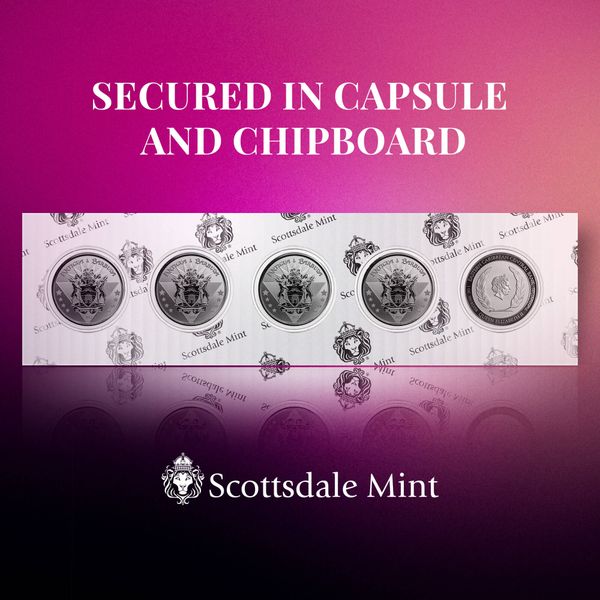 2022 Scottsdale Mint Ec8 Antigua And Barbuda Coat Of Arms 1 Oz Silver Proof Like Coin 04