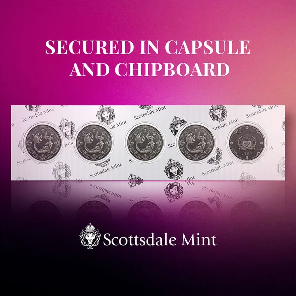 2022 Scottsdale Mint Samoa Mermaid Princess Of The Seas 1 Oz Silver Antique Proof Like Coin 02