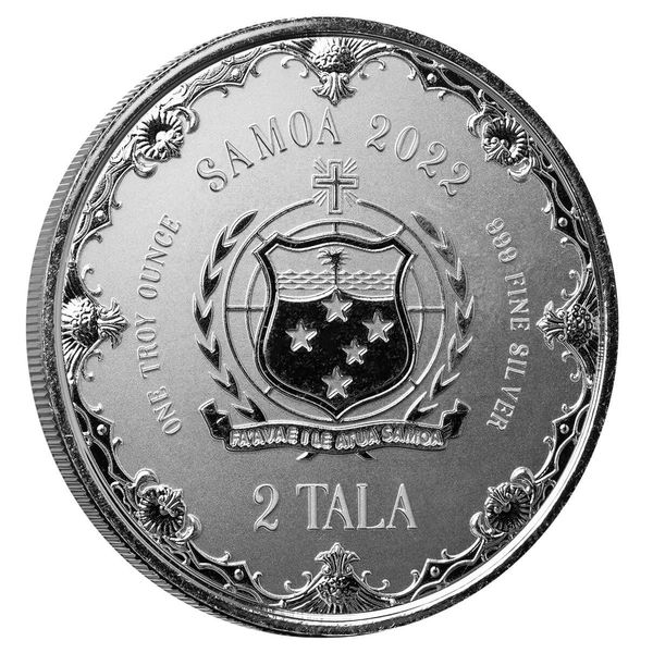 2022 Scottsdale Mint Samoa Mermaid Princess Of The Seas 1 Oz Silver Proof Like Coin 03