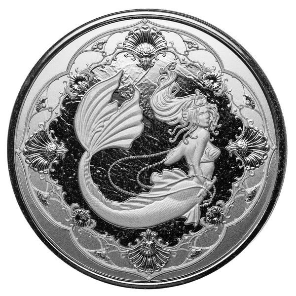 2022 Scottsdale Mint Samoa Mermaid Princess Of The Seas 1 Oz Silver Proof Like Coin 05