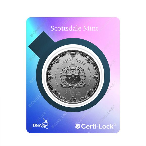 2022 Scottsdale Mint Samoa Mermaid Princess Of The Seas 1 Oz Silver Proof Like Coin 10