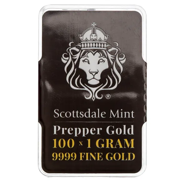Scottsdale Prepper Gold 1 G X 100 Lion Gold Bar
