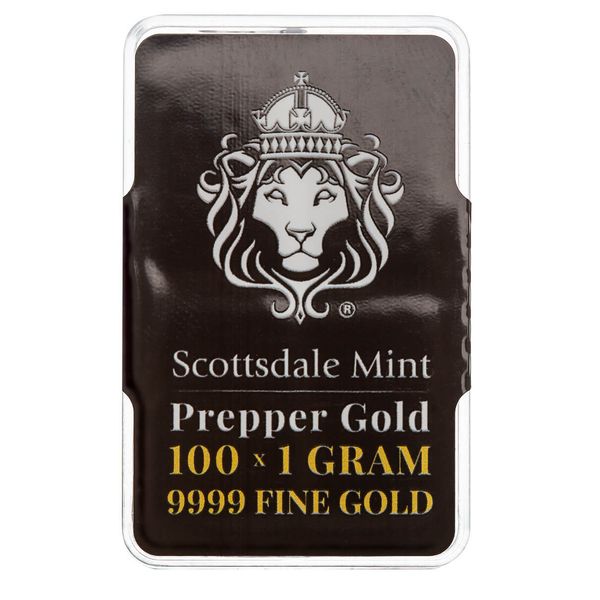 Scottsdale Prepper Gold 1 G X 100 Lion Gold Bar
