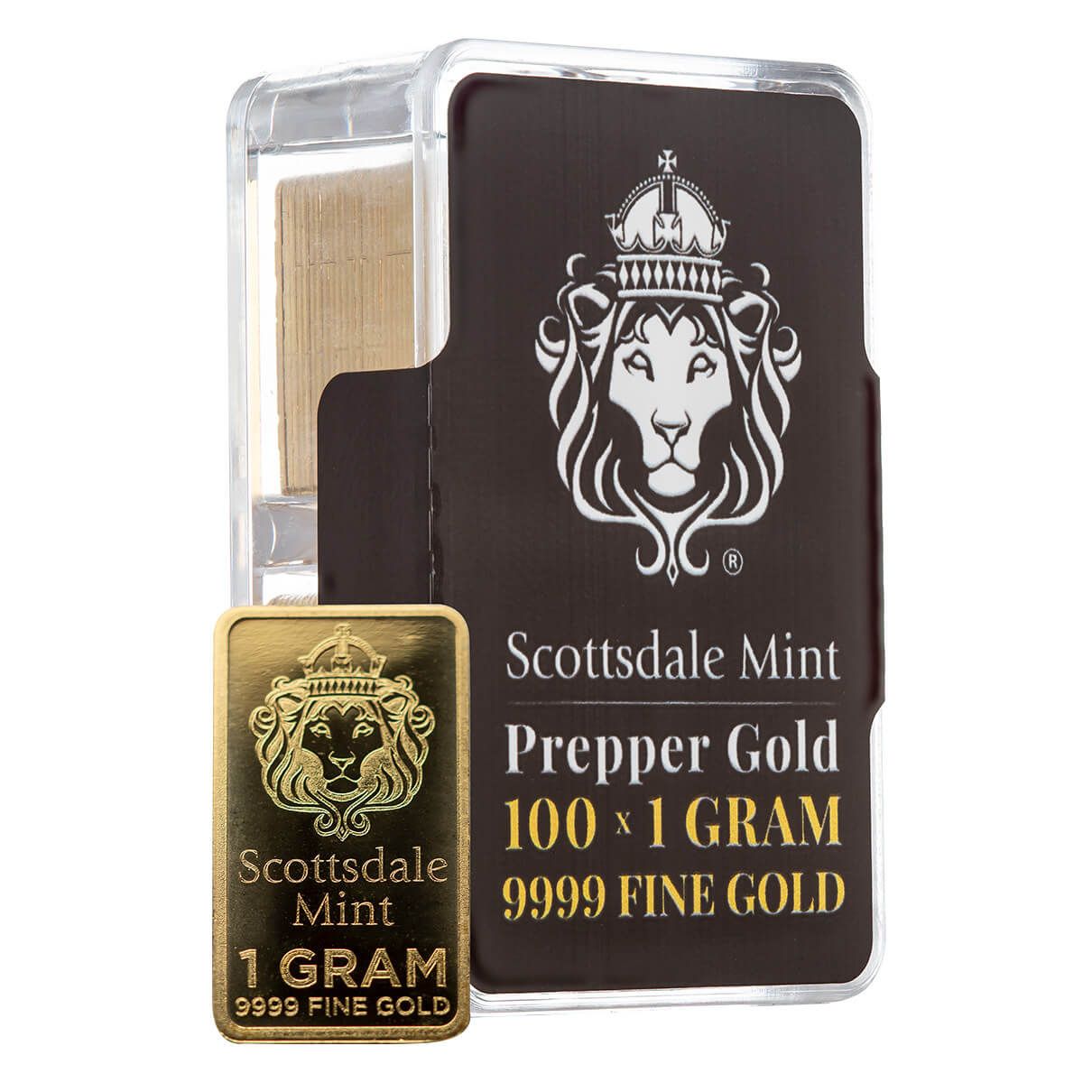 Scottsdale Prepper Gold 1 G X 100 Lion Gold Bar
