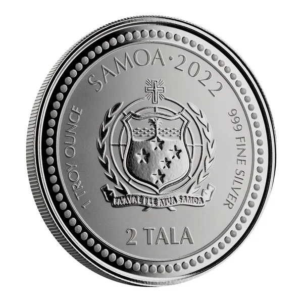2022 Samoa Sea Dragon 1 Oz 999 Silver Proof Like Coin Scottsdale Mint 01
