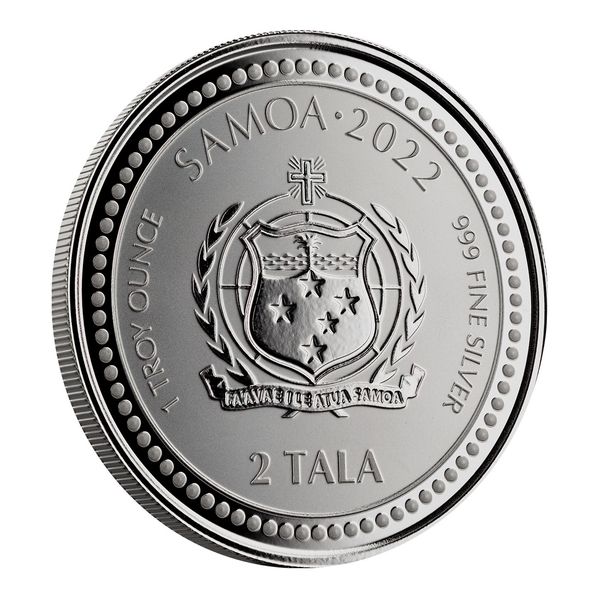 2022 Samoa Sea Dragon 1 Oz 999 Silver Proof Like Coin Scottsdale Mint 01