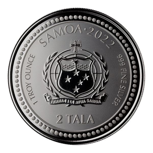 2022 Samoa Sea Dragon 1 Oz 999 Silver Proof Like Coin Scottsdale Mint 02