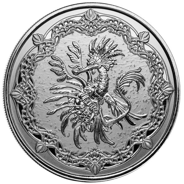 2022 Samoa Sea Dragon 1 Oz 999 Silver Proof Like Coin Scottsdale Mint 03