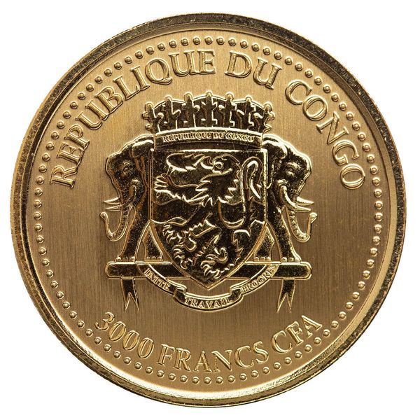 2023 Congo Silverback Gorilla 1 Troy Ounce Gold Coin Scottsdale Mint 02