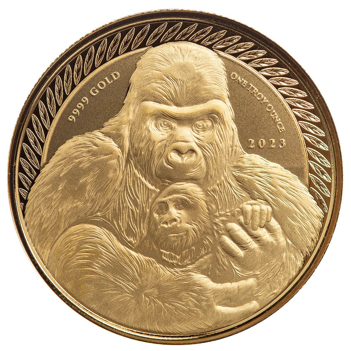 2023 Congo Silverback Gorilla 1 Troy Ounce Gold Coin Scottsdale Mint 04