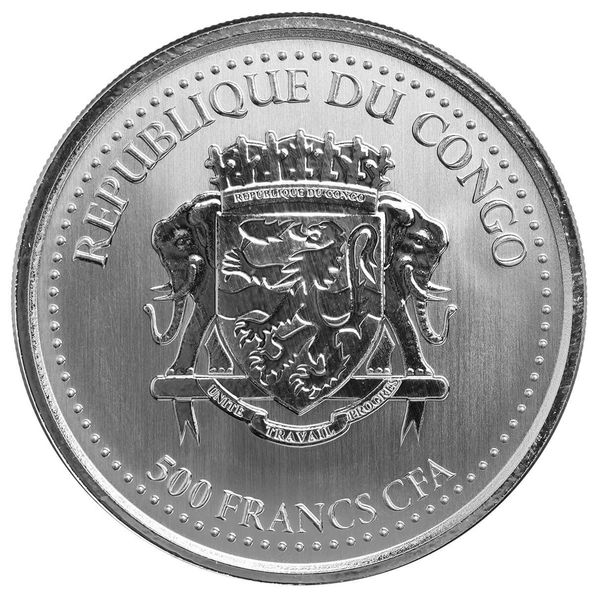 2023 Congo Silverback Gorilla 1 Troy Ounce Silver Coin Scottsdale Mint 02
