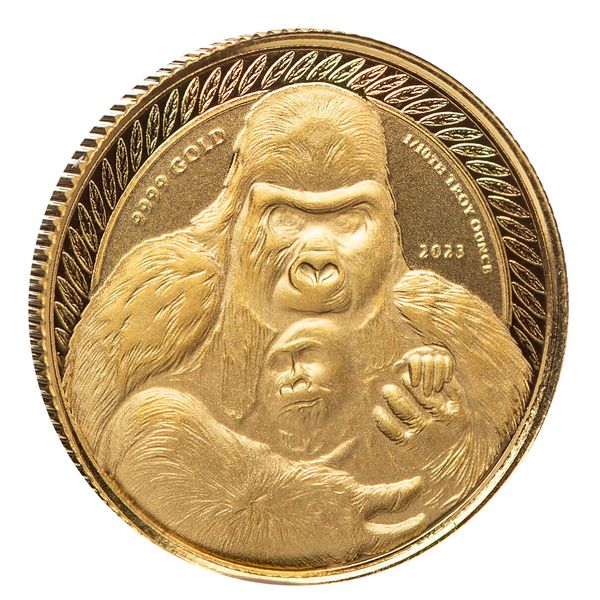 2023 Congo Silverback Gorilla One Tenth Troy Ounce Silver Coin Scottsdale Mint 03