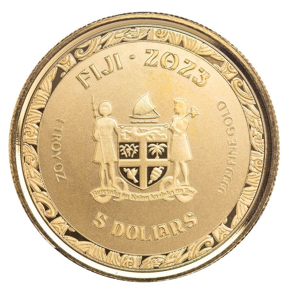 2023 Fiji Koi Fish 1 Troy Oz 9999 Fine Gold Proof Coin Scottsdale Mint 02