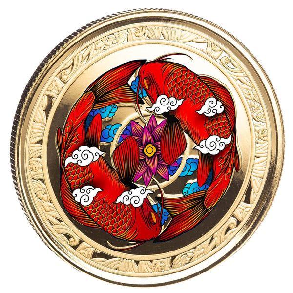 2023 Fiji Koi Fish 1 Troy Oz 9999 Fine Gold Proof Color Coin Scottsdale Mint 03