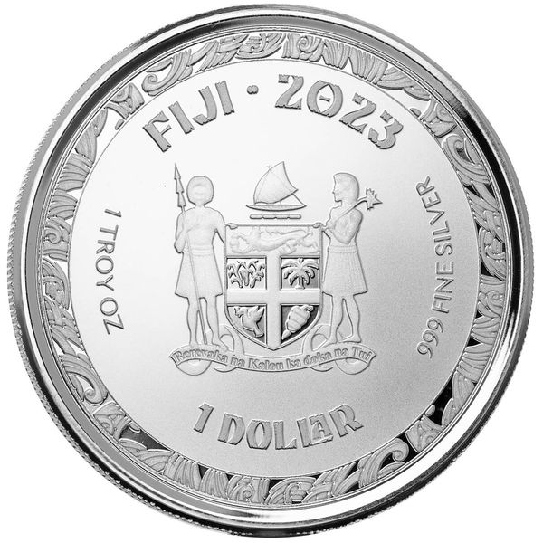 2023 Fiji Koi Fish 1 Troy Oz Silver 999 Fine Silver Coin Scottsdale Mint 01