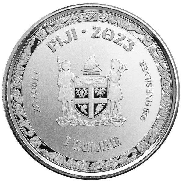 2023 Fiji Koi Fish 1 Troy Oz Silver 999 Fine Silver Coin Scottsdale Mint 02