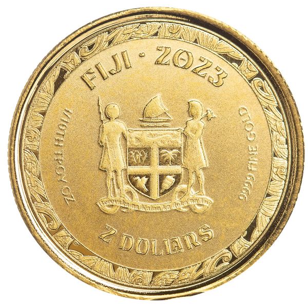 2023 Fiji Koi Fish One Tenth Troy Oz 9999 Fine Gold Proof Coin Scottsdale Mint 02
