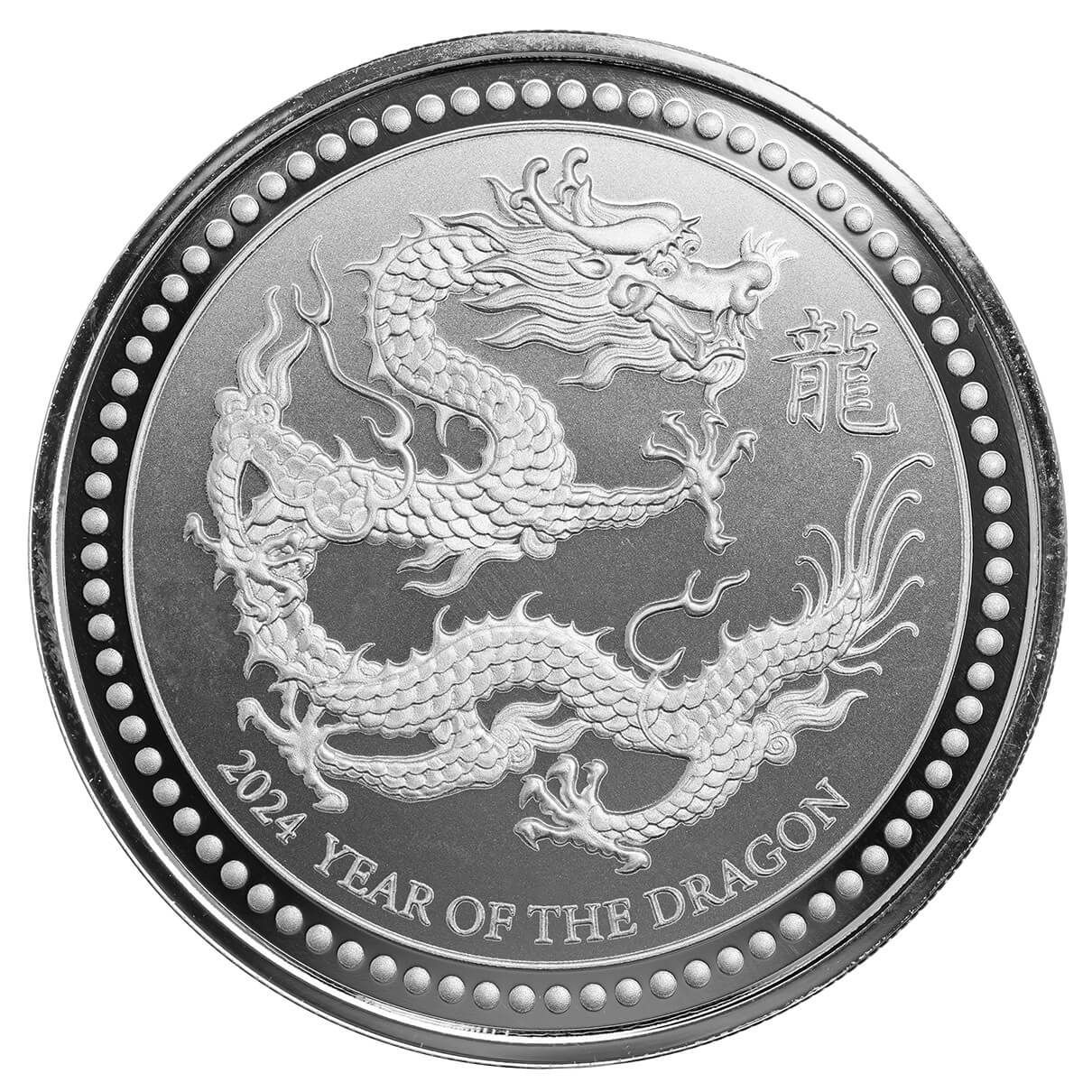 2024 Samoa Year Of The Dragon 1 Oz Silver Proof Like Coin Scottsdale Mint 04