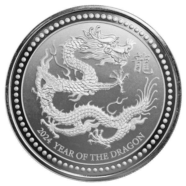 2024 Samoa Year Of The Dragon 1 Oz Silver Proof Like Coin Scottsdale Mint 04