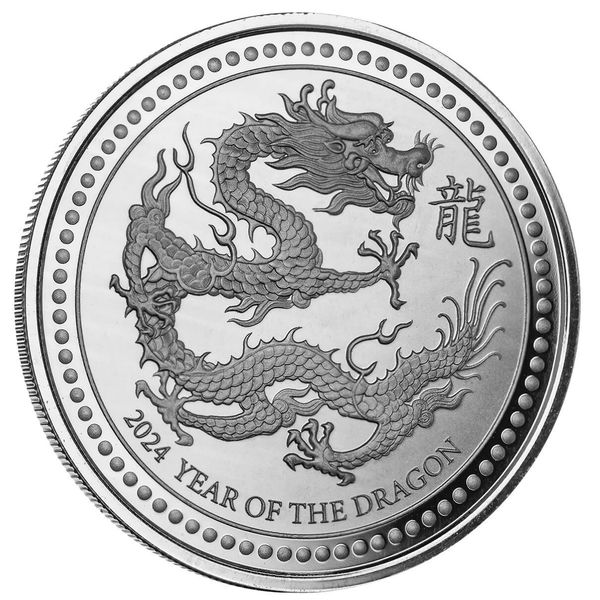 2024 Samoa Year Of The Dragon 1 Oz Silver With Black Rhodium Plating Coin Scottsdale Mint 03