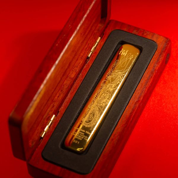 Scottsdale Mint 8.88 Oz Gold Lucky Dragon Bar