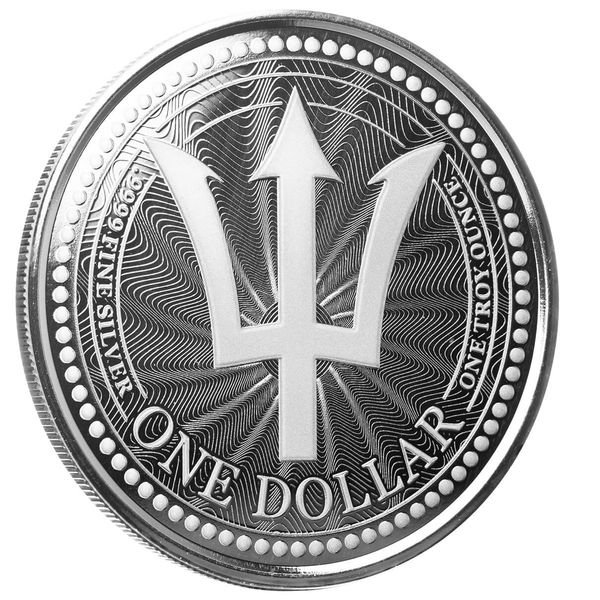 2023 Barbados Trident 1 Oz Silver Proof Like Coin Scottsdale Mint 03