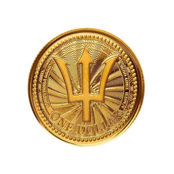 2023 Barbados Trident Tenth Troy Oz 9999 Gold Proof Like Coin Scottsdale Mint 03