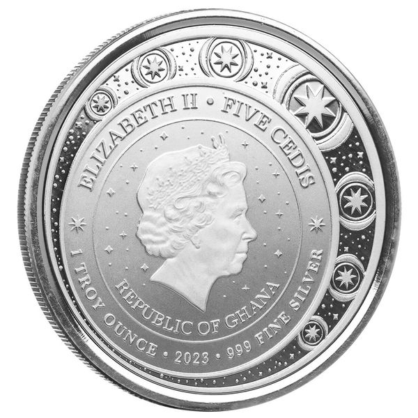 2023 Ghana Unicorn 1 oz 999 Fine Silver Proof Like Coin Scottsdale Mint