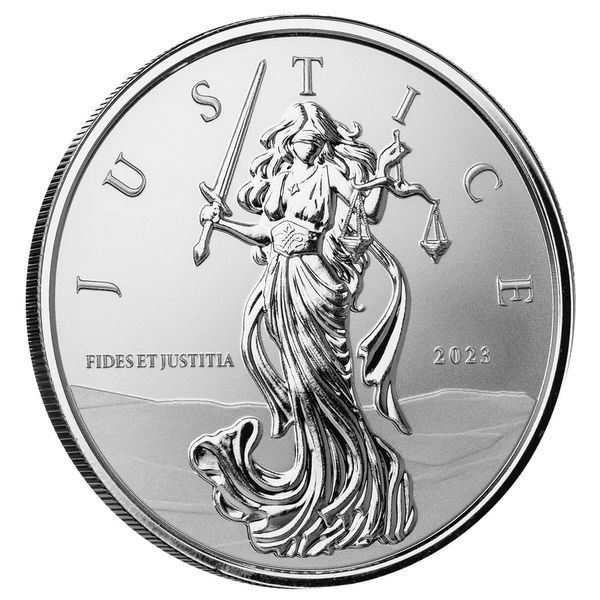 2023 Gibraltar Lady Justice 1 Oz 999 Silver Proof Like Scottsdale Mint 03