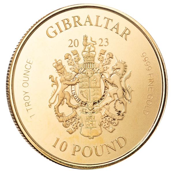 2023 Gibraltar Lady Justice 1 Oz 9999 Gold Proof Scottsdale Mint 01