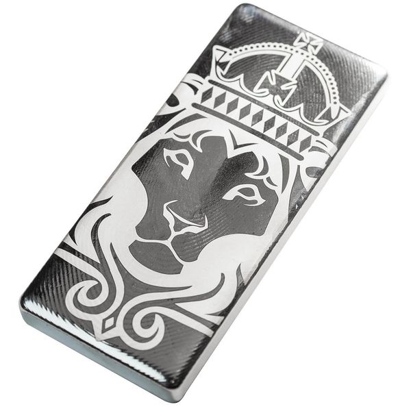 2023 Scottsdale Mint White Maned Lion 100 Troy Oz 999 Fine Silver Cast Bar 05