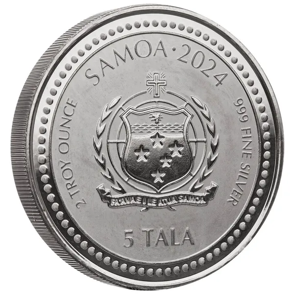 2024 Samoa Lunar Year Of The Dragon 2 Troy Oz 999 Silver Coin With Black Rhodium Plating Scottsdale Mint 03
