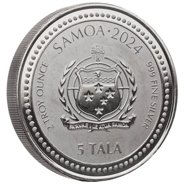 2024 Samoa Lunar Year Of The Dragon 2 Troy Oz 999 Silver Coin With Black Rhodium Plating Scottsdale Mint 03