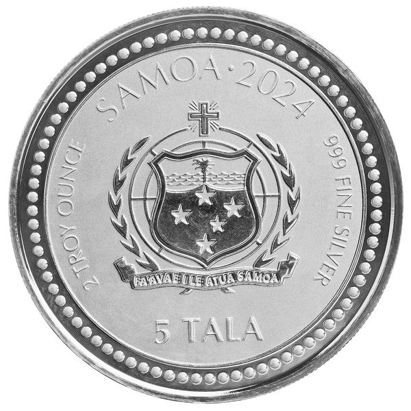 2024 Samoa Lunar Year Of The Dragon 2 Troy Oz 999 Silver Proof Like Coin Scottsdale Mint 04