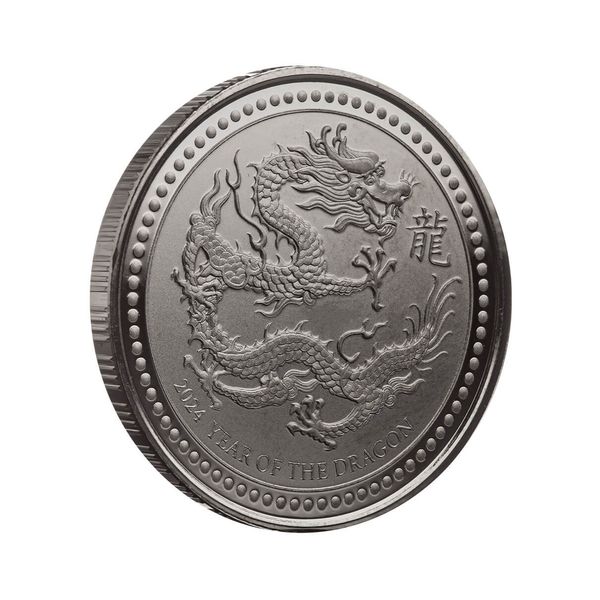 2024 Samoa Lunar Year Of The Dragon Half Troy Oz 999 Silver Coin With Black Rhodium Plating Scottsdale Mint 04