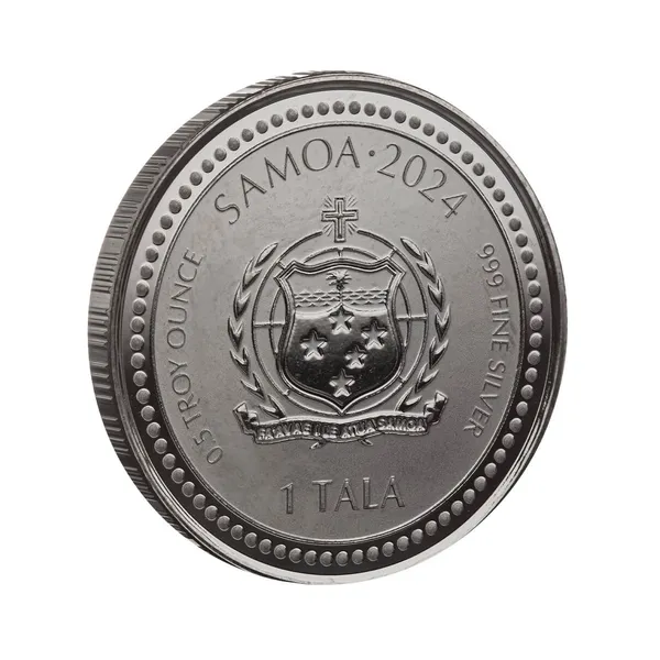 2024 Samoa Lunar Year Of The Dragon Half Troy Oz 999 Silver Coin With Black Rhodium Plating Scottsdale Mint 06