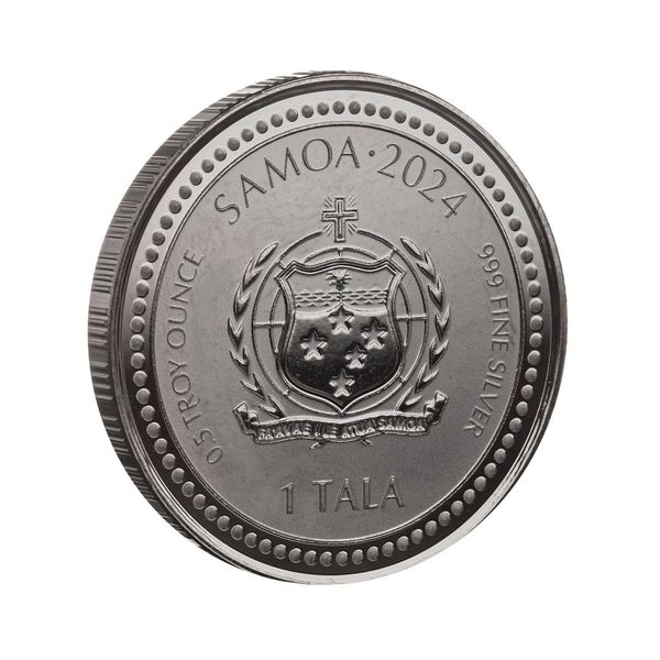 2024 Samoa Lunar Year Of The Dragon Half Troy Oz 999 Silver Coin With Black Rhodium Plating Scottsdale Mint 06