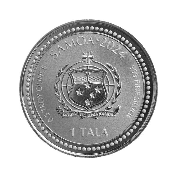 2024 Samoa Lunar Year Of The Dragon Half Troy Oz 999 Silver Proof Like Coin Scottsdale Mint 04