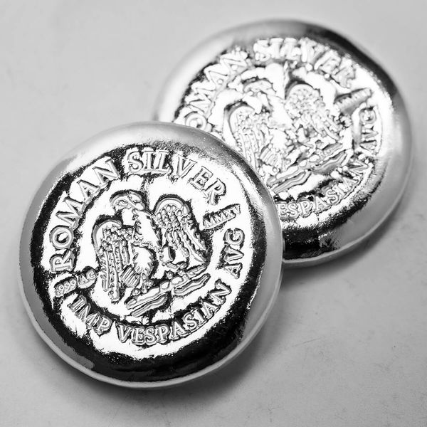2023 Scottsdale Mint 5 Troy Oz 999 Silver Roman Imp Vesperian Aug Button 01