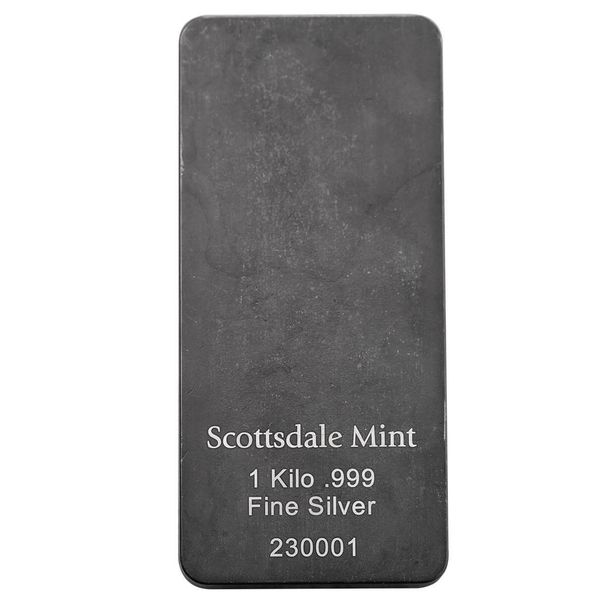 2023 Scottsdale Mint Black Lion Kilo 999 Silver Bar 01