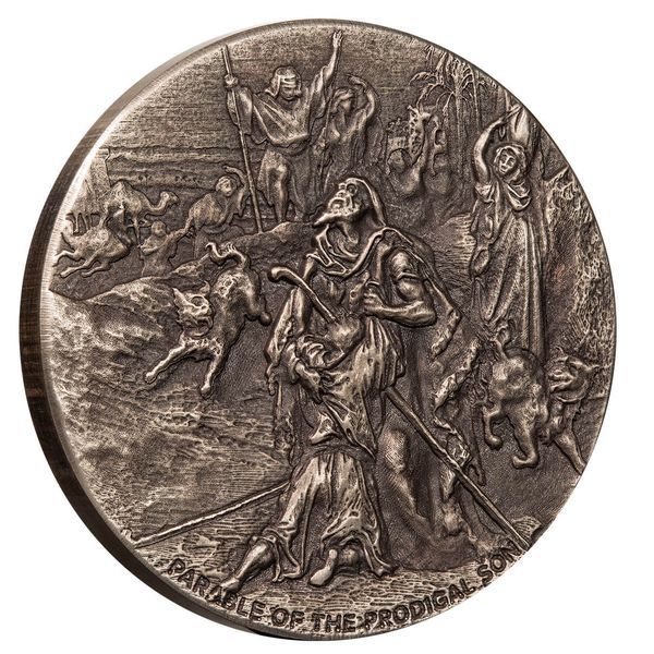2023 Scottsdale Mint Niue Biblical Series 49 The Parable Of The Prodigal Son 2 Troy Oz 999 Fine Silver Coin 3