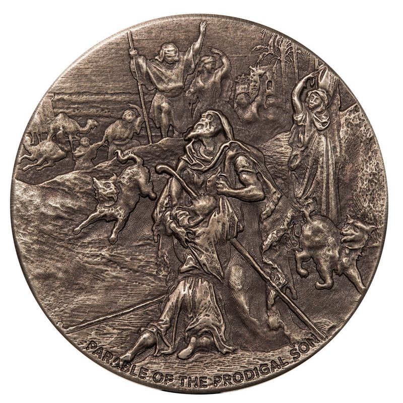 2023 Scottsdale Mint Niue Biblical Series 49 The Parable Of The Prodigal Son 2 Troy Oz 999 Fine Silver Coin 4